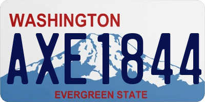 WA license plate AXE1844
