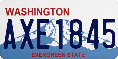WA license plate AXE1845