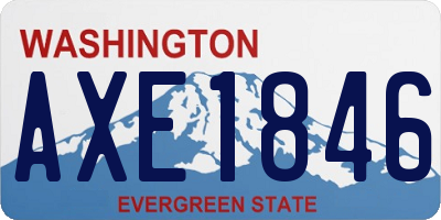 WA license plate AXE1846