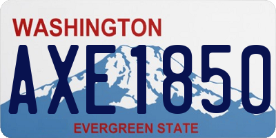 WA license plate AXE1850