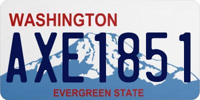 WA license plate AXE1851