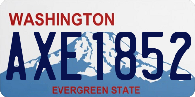WA license plate AXE1852