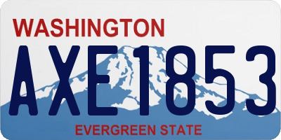 WA license plate AXE1853