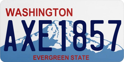 WA license plate AXE1857