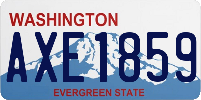 WA license plate AXE1859
