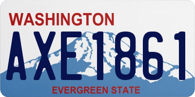 WA license plate AXE1861
