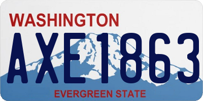 WA license plate AXE1863