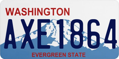 WA license plate AXE1864