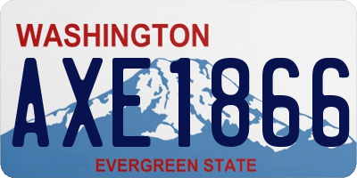WA license plate AXE1866