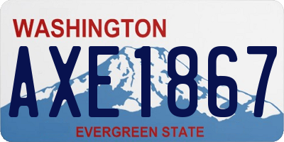 WA license plate AXE1867