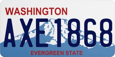 WA license plate AXE1868