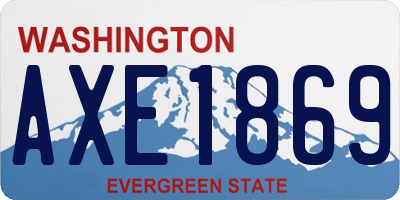 WA license plate AXE1869