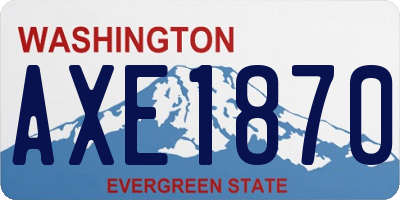 WA license plate AXE1870