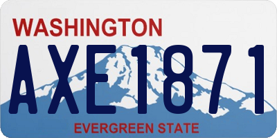 WA license plate AXE1871