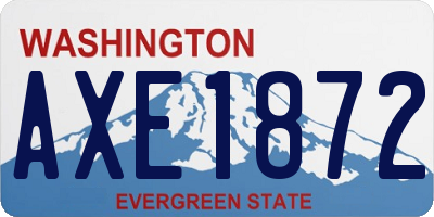 WA license plate AXE1872