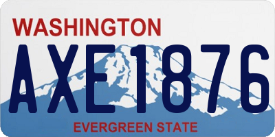 WA license plate AXE1876