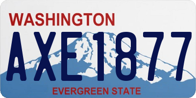 WA license plate AXE1877
