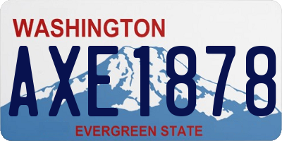 WA license plate AXE1878
