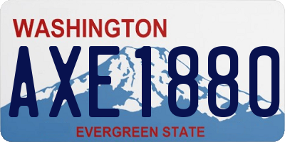 WA license plate AXE1880