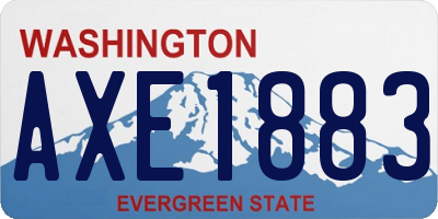 WA license plate AXE1883