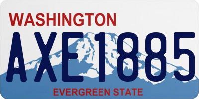 WA license plate AXE1885