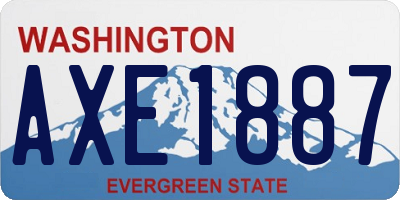 WA license plate AXE1887