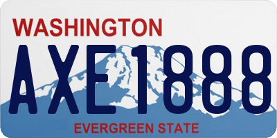 WA license plate AXE1888