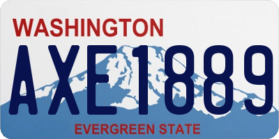 WA license plate AXE1889