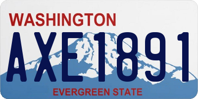WA license plate AXE1891