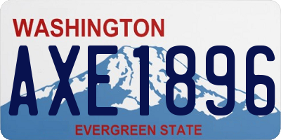 WA license plate AXE1896