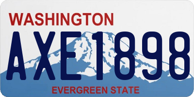 WA license plate AXE1898