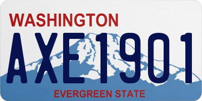 WA license plate AXE1901