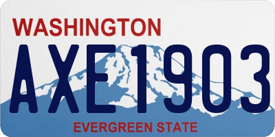 WA license plate AXE1903