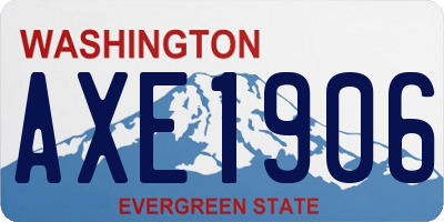 WA license plate AXE1906
