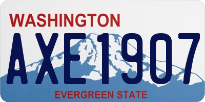 WA license plate AXE1907