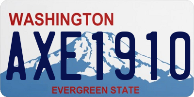WA license plate AXE1910