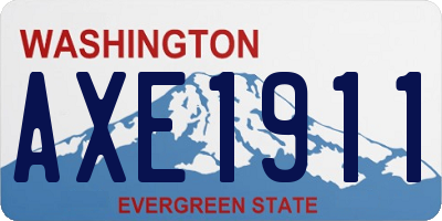 WA license plate AXE1911