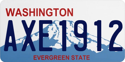 WA license plate AXE1912