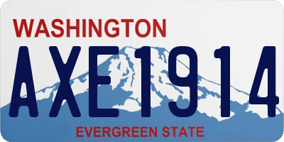 WA license plate AXE1914