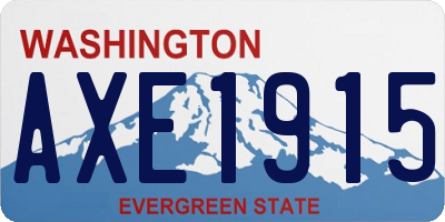WA license plate AXE1915