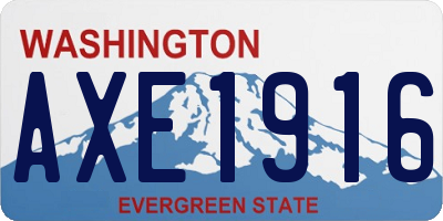 WA license plate AXE1916