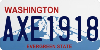 WA license plate AXE1918