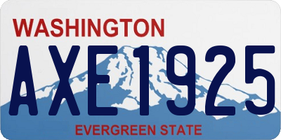 WA license plate AXE1925
