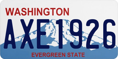 WA license plate AXE1926