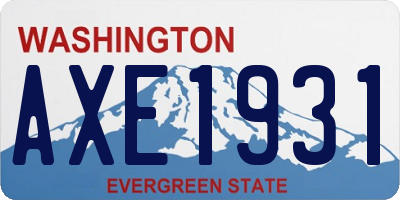 WA license plate AXE1931
