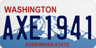 WA license plate AXE1941