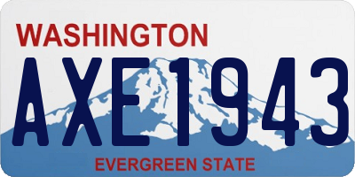 WA license plate AXE1943