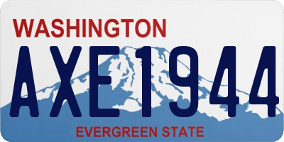 WA license plate AXE1944