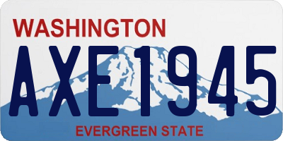 WA license plate AXE1945