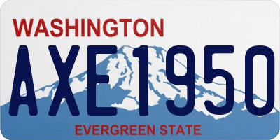 WA license plate AXE1950